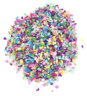 IMIKEYA 5 12 Piedras de Colores decoración pecera decoración de pecera Decoraciones Interiores virutas de Vidrio Irregulares Cuentas de Vidrio Grava de Vidrio Vaso caído