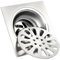 Piletta Doccia A Pavimento Scarico a pavimento for bagno quadrato 10 cm 12 cm 15 cm in acciaio inox spazzolato WC Cucina Balcone Filtro a filo Scarico Scarico Doccia A Pavimento(Type B 12x12cm)