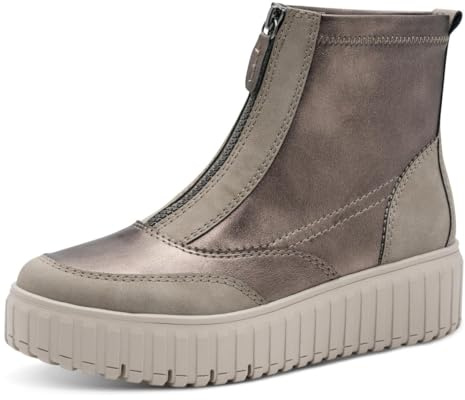 Jana Damen Sneaker hoch Plateau Vegan, Mehrfarbig (Grey Comb), 42 EU