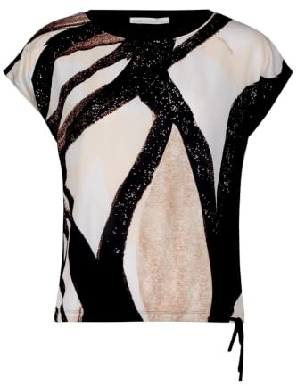 Betty & Co Damen Casual-Shirt mit Print S, Black/Nature
