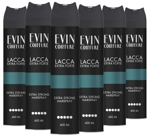 EVIN COIFFURE - Lacca per Capelli Extra Forte 6 x 400ml | Tenuta extra forte; modella e dona luminosità ai capelli