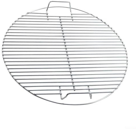 Griglia rotonda in acciaio inox con manici, 44,5 cm, compatibile con barbecue a carbone Weber, accessorio portatile per barbecue