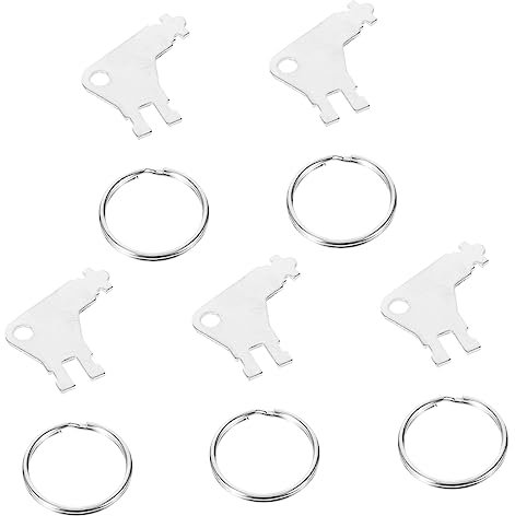 BEBEMOKO 5pcs Universal Metal Toilet Paper Dispenser Keys for Commercial and Auto Paper Towel Roll Dispensers for Public Restrooms