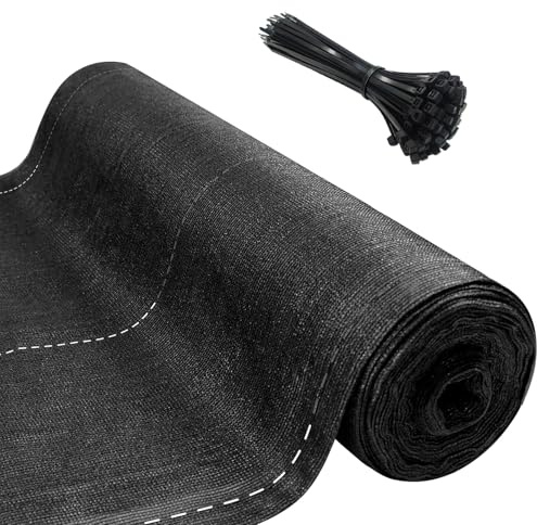 Balkon Sichtschutz & Sichtschutz Garten – HDPE Sichtschutznetz 1.5x10m, 150g/㎡ UV-resistent, reißfest, Windschutz, inkl. Kabelbinder, blickdicht für Terrasse & Zaun, Anthrazit