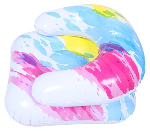 HONITANO Aufblasbarer Kinderstuhl Ergonomischer Rückenstützender Tragbarer Sitz aus Dickem PVC Bunter Strapazierfähiger für Kleinkinder Fördert Sicheres Sitzen und Gesunde Wirbelsäule
