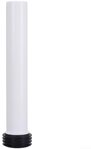 PP Flushing Tube 28cm for Concealed Toilet System Flush Pipe Extension Compatible with Wall-Mounted Cisterns Manual Bidet Drain Setup White