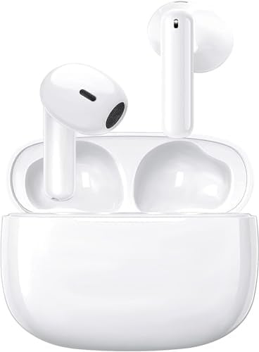 Auriculares Bluetooth 5.4 Auriculares Inalambricos con Micrófono, 48Horas Cascos Inalambricos de Reproducción Estéreo, Llamada ENC HD，Touch Control， IP7 Impermeable, para iOS Galaxy Xiaomi Android