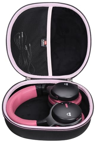 FBLFOBELI Hard Headphone Storage Case for Silensys E7 / PurelySound E7 / MOVSSOU E7 / COWIN E7 / Tapela E7 / Audonia E7 Active Noise Cancelling Bluetooth Headphones (Case Only) (Pink)