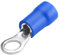 Heschen Lot de 100 connecteurs à sertir en vinyle isolé RV2-4 Taille de goujon #8 pour 1,5-2,5 mm² (16-14 AWG) Bleu