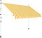 vidaXL Toldo Manual Retráctil 250 cm Naranja y Blanco Parasol Sombrilla Cubierta