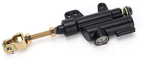 Pompa Freno Posteriore Moto, Fydun Universale Pompa Freni Posteriore Pit Bike Motocross ATV Cilindro Pompa Freno Cilindro Principale Idraulico, Eccellenti Prestazioni di Frenata(Nero)