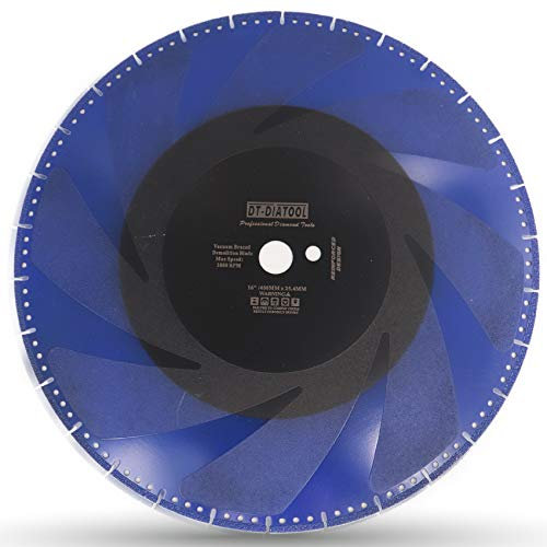 DT-DIATOOL Diamond Saw Blade 16 Inch / 400mm Multi Purpose Cut-Off Wheel for Reinforced Concrete Steel Pipe Rebar Iron PVC All Tough Materials
