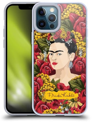 Head Case Designs Offizielle Frida Kahlo Porträt Muster Lumig Rot Gel Handyhülle Hülle [Militärischer Schutzgrad] Kompatibel mit Apple iPhone 12 Pro Max