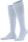 FALKE Herren Kniestrümpfe Airport M Kh Wolle Baumwolle lang einfarbig 1 Paar, Blau Light Blue 6594, 43-44
