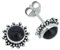 Ohrstecker 925 Silber Onyx schwarzer Stein Edelstein Ohrringe echt Silber Damen Sterling Silber Stecker Geschenk(MOS-082-03)
