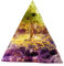 Kristall Ornament, Amethyst Pyramide Edelstein, Baum des Lebens Pyramide Reiki Heilkristall Pyramide Desktop Ornament Heimdekoration für Meditation 6cm