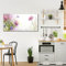 banjado® Glas Bild 110x55cm mit Motiv Glitzernde Wiese als Wandbild für Wohnzimmer/Küche/Büro - Wohnzimmer Bild ESG Sicherheitsglas kratzfest mit geschliffenen Kanten - Glasbild groß als Wand Bild