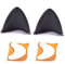 BTSEURY 2 stücke Helm Dekoration Hörner, Silikon Katze Ohren mit Bändern Netter Helm Zubehör Fahrradhelm Skihelm Motorrad Helm (Helm Nicht inbegriffen)