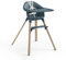 Trona Stokke Clikk, Azul Fiordo - Trona todo en uno con bandeja + arnés - Ligera, duradera y para viaje - Ergonómica con características ajustables - Ideal niños de 6-36 meses