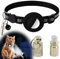 AirTag Katzenhalsband mit AirTag-Halterun,Reflektierende Halsband Katze mit Glocke Namen Adresse und Sicherheitsverschluss,Verstellbar 18-27cm Katzenhalsband für Mädchen Jungen Kätzchen Welpen