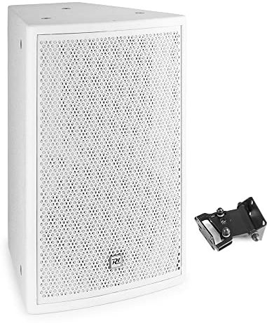 Power Dynamics PDW8B Passivlautsprecher mit Wandhalterung, 300 Watt Lautsprecher Boxen, PA Speaker, 2-Wege Audio Lautsprecher, Robustes Design, inklusive Metallhalterung, 8 Zoll Woofer, Weiß