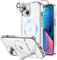 Niunisi Magnetic Case for iPhone 13 Case 6.1-Inch, Slim Kickstand with Screen Protector Compatible with Magsafe Shockproof Matte Phone Case Cover (Clear, for iPhone 13 6.1 inch)