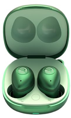 Raycon Fitness Bluetooth True Wireless Earbuds with Built in Mic 54 Hours of Battery IPX 7 Waterproof and Charging Case with Talk, Text, and Play Bluetooth 5.2 Portable Sport (Green)