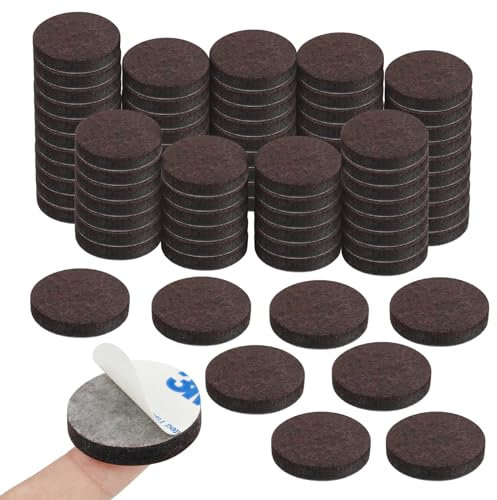 OSDUE Anti Rutsch Pad, Rutschhemmer für Möbel, 5 mm Filzgleiter Selbstklebend Set, Antirutschmatte Möbelstopper Antirutsch Pads für Möbelfüße Stuhlbeine, Hartholzböden (80 Stücke-Braun)