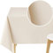 KP HOME Grande nappe rectangulaire en plastique PVC facile à nettoyer - Motif lignes de tableau de bord - Pour salle à manger ou extérieur - Beige crème - 250 x 140 cm