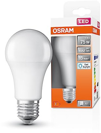 OSRAM Lámpara LED A75 de Star LED de para el enchufe E27, forma de pera, óptica Matt, 1055 lúmenes, luz de día blanca (6500k), reemplazo de bombillas convencionales de 75W, 1 paquete de 1
