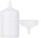 12 embudos de plástico grandes de 15 cm para llenar botellas o recipientes, embudo de cocina para archivar botellas de aceite esencial, perfume, botellas de laboratorio, productos químicos de