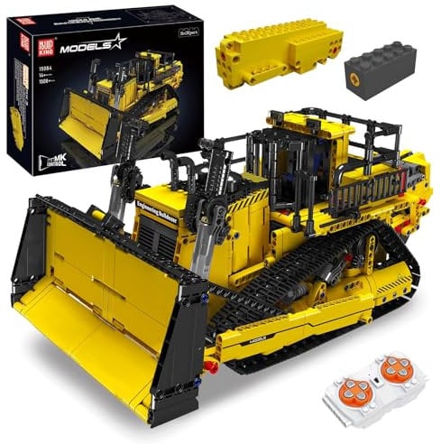 Mould King 15084 Technik Ferngesteuert Bulldozer für Erwachsene, 1508 Stück Bauspielzeug, 2.4 GHz RC LKW Bausätze Spielzeug für 8+ Jahre alte Jungen