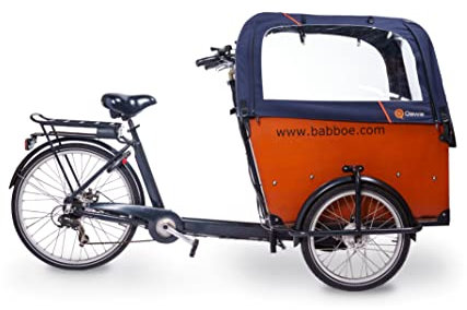 Luxus Regenzelt - Geeignet für Babboe Big Lastenfahrrad MIT Gestängen - Qiewie (BLAU)