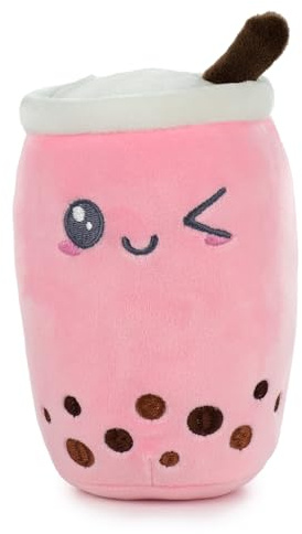 Barrado Peluche Bubble Tea Kawaii - Deux Tailles 21cm ou 17cm - Différentes Couleurs au Choix (Rose 21cm)
