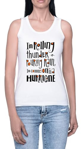 Hells Bells Damen Tank Top Weiß ärmelloses T-Shirt Women's White