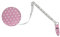 The Quilted Bear Einziehbares Maßband – Nähbandmaß für Stoff, Faden, Säume und Körper – doppelseitig mit metrischen und imperialen Maßen – 150 cm/60 Zoll – Knopfeinzug (Rosa Gepunktet)
