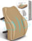 Travel Ease Ergonomisches RückenKissen aus Memory Foam, Lendenkissen für Bürostuhl, Schreibtischstuhl, mit Antistatischem, hautfreundlichem Bezug und für eine Bequeme Sitzhaltung (Khaki)
