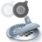 LAPLBEKE 3 Stück Abflusssieb Silikon, Dusche Haarfänger mit Saugnäpfen, Haarsieb Dusche, Abfluss Sieb Sink Strainer für Küche, Dusche, Badewanne