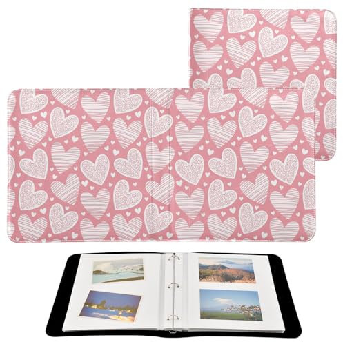 Fotoalbum Binders Valentines Day Pattern Peach Photo Book Bookshelf Photo Albums Self Adhesive Pages Picture Album 4x6, 6x8