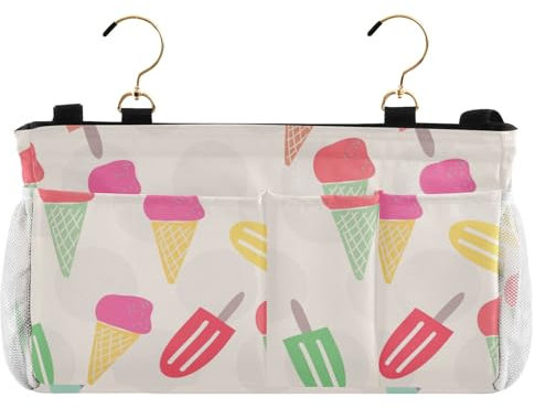 ZRWLUCKY Nachttisch Hängekorb Hängende Aufbewahrungstasche für Zuhause, Uni, Schlafsaal, Etagenbett/Krankenhausbett, Krippe Bettgitter Essen und Trinken