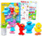 Sesame Street Mini-Figuren, 5er-Pack, Spielzeug-Bundle mit 5 Cupcake-Topper-Figuren, einschließlich Elmo, großer Vogel, Krümelmonster, mehr Plus-Aufklebern, Sesame Street Partyzubehör für Kinder