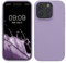 kwmobile Cover per Apple iPhone 15 Pro Max Custodia - Back Case Antiurto Bordo Rialzato - in Silicone TPU Flessibile - lavanda lilla