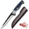 Fubinaty Chef Knife 5 Inch Professional Boning Knife Handmade Forged Cooking Knife Full Tang High Carbon Steel Kitchen Knives with Sheath and Wooden Handle