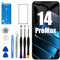 DTD Für iPhone 14 Pro Max Kit 6,7 Zoll LCD Display FHD Touch Digitizer mit Reparaturset, Displayschutzfolie, kompatibel mit dem Modell A2651, A2893, A2896, A2895, A2894