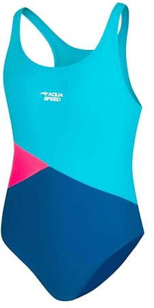 Aqua Speed Badeanzug Mädchen | Einteiler | 104-158 | UV-Schutz | Blickdicht | Chlorresistent | Anti-Pilling | Schwimmanzug