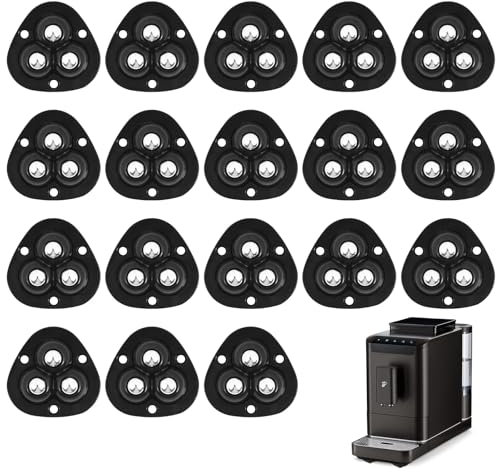 OFFCUP 18 Stück Kugelrollen Schwerlast Möbelrollen Flach Selbstklebende Rollenrad Kugelrollen für Möbel Universal 360 Grad Rollen für Transport von Möbel Küchenutensilien Elektrogeräte (Schwarz)