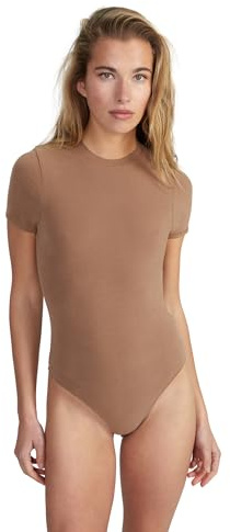 Style & Republic Kurzarm Body Damen aus Baumwolle, Samtig weich und Bequem Bodysuit mit Rundhalsausschnitt & Druckknopfverschluss