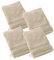 SCHÖNER WOHNEN Lot de 4 gants de toilette de qualité supérieure pour bébé 16 x 21 cm – Absorbants – Gants de toilette de luxe beige – 100 % coton – Doux et moelleux – Combinables comme ensemble de