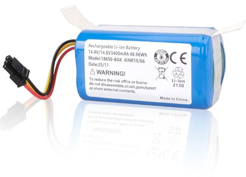 14,4V 3400mAh Akku Kompatibel mit AIRROBO P30 Staubsauger, H18650CH-4S1PPCM2600, INR18650-4S1P-26