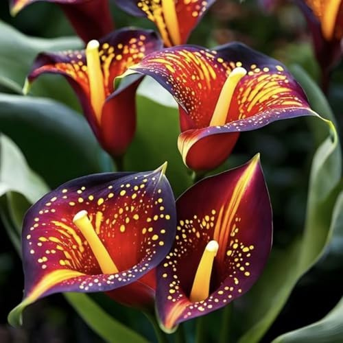 Raro Calla,Piante perenni,Calla pianta vera,resistenti al freddo,Tagliare,Adatto per piante da giardino(non artificiali)-2 bulbi-E